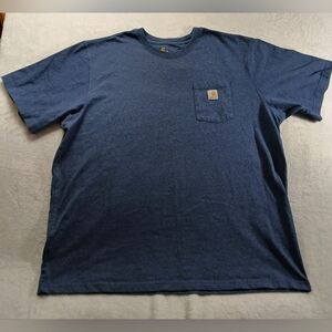 Carhartt Original Fit Short Sleeve Workwear Pocket Shirt Mens‎ 3XL Blue Grunge
